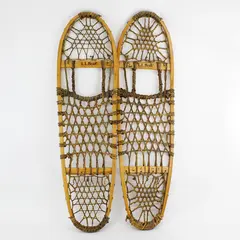 Vintage LL BEAN 10x36 Traditional Wooden Maine Snow Shoes Made in USA