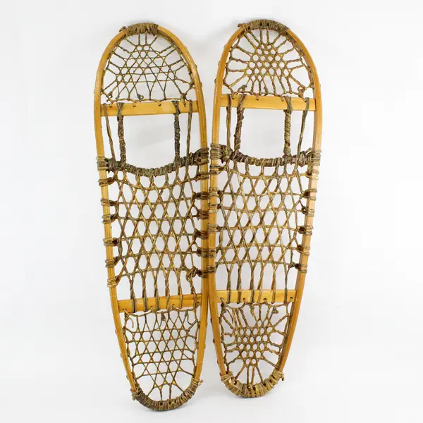 Vintage LL BEAN 10x36 Traditional Wooden Maine Snow Shoes Made in USA