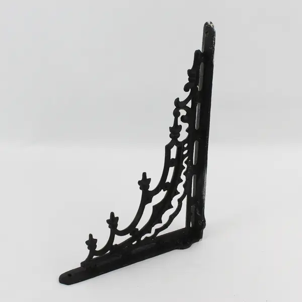 Set of 4 Gothic Salvage Cast Iron Shelf Brackets 12" x 8"
