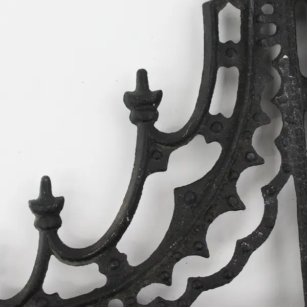 Set of 4 Gothic Salvage Cast Iron Shelf Brackets 12" x 8"