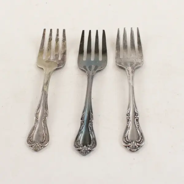 Lot Of 3 Oneida W.M.A Rogers & Son Chalice (Silverplate) Flatware Baby Fork
