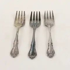 Lot Of 3 Oneida W.M.A Rogers & Son Chalice (Silverplate) Flatware Baby Fork