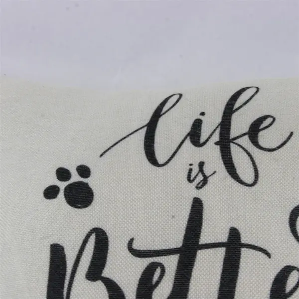 Ogiselestyle Life Is Better With A Dog Throw Pillow 17x17
