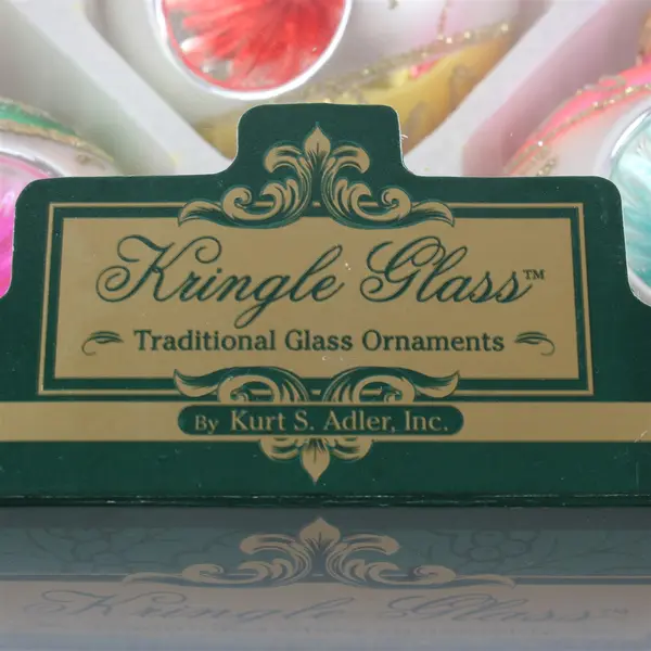 Kringle Glass Santa's World 5 Handblown Glass Ornaments Collectible