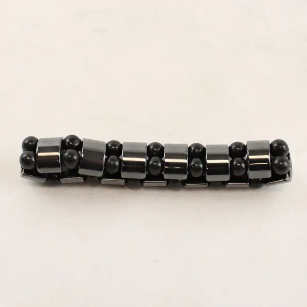 Charcoal Grey & Black Stretch Elastic Bracelet Minimalist Stackable