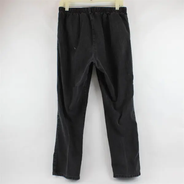 Chic Charcoal Gray Tapered Leg Pull-On Pants Women's 14 Petite