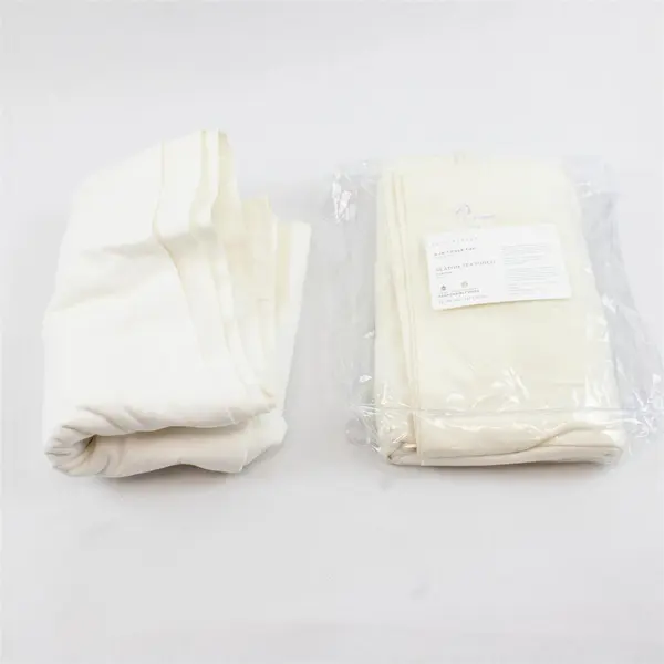 Lot Of 2 Pottery Barn White 3-In-1 Pole Top Seaton Textured Curtains 50" x 96"