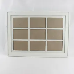 White Window Pane 9-Opening Photo Frame Wall or Tabletop