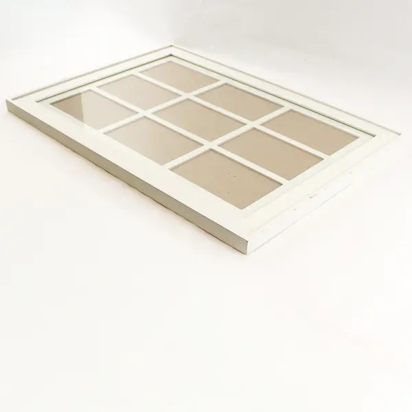 White Window Pane 9-Opening Photo Frame Wall or Tabletop