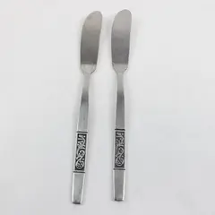Set of 2 Amefa Royal Damask Stainless Steel Butter Knives
