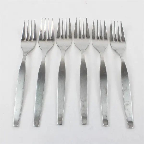 Set of 6 Oneida Frostfire Stainless Steel Salad Forks