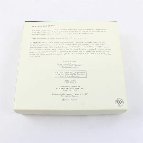 5-Pack Arbonne Intelligence Herbal Foot Cream 1.8 oz Each Sealed