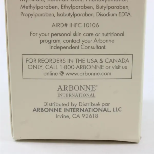 New Sealed Arbonne Intelligence Herbal Foot Cream 4.3 oz