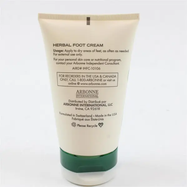New Sealed Arbonne Intelligence Herbal Foot Cream 4.3 oz