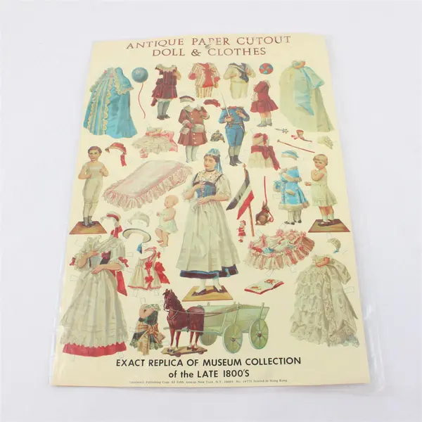 Vtg Merrimack Publishing Antique Paper Cutout Dolls & Clothes - Museum Replica