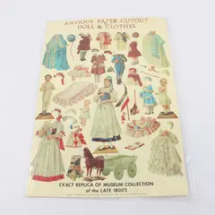 Vtg Merrimack Publishing Antique Paper Cutout Dolls & Clothes - Museum Replica