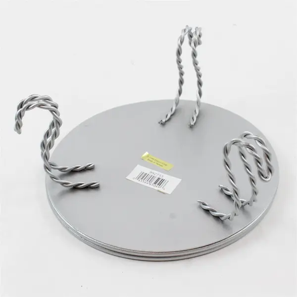 Enesco Festivities Silver Tone Candle Stand Twisted Legs 992755