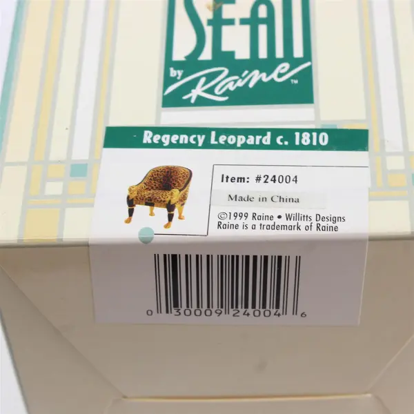 Raine Regency Leopard Take a Seat Miniature Chair 24004 NIB Dollhouse