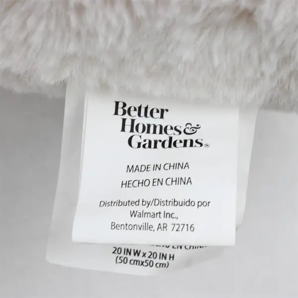 Lot Of 2 Better Homes & Garden Matching White/Pink Fluffy Throw Pillows 20"x20"