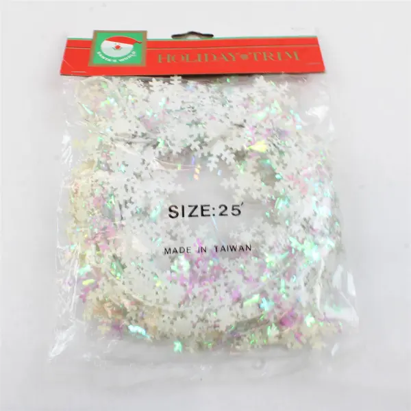 Lot of 7 Kurt S. Adler Santa's World Iridescent Holiday Trim 25 ft - New