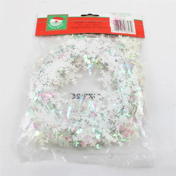 Lot of 7 Kurt S. Adler Santa's World Iridescent Holiday Trim 25 ft - New