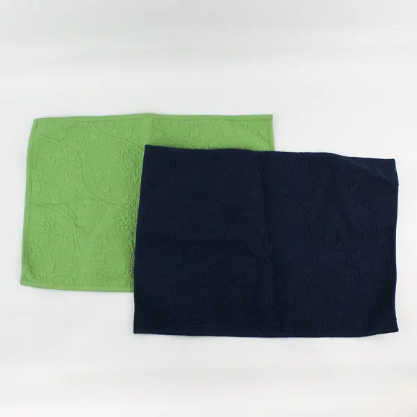 Lot Of 2 Williams-Sonoma Blue/Green Fabric Table Placemats 100% Cotton 14.5"x20"