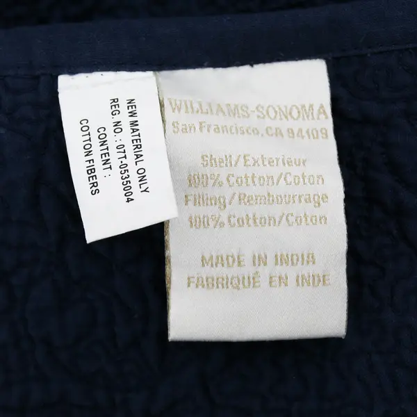 Lot Of 2 Williams-Sonoma Blue/Green Fabric Table Placemats 100% Cotton 14.5"x20"