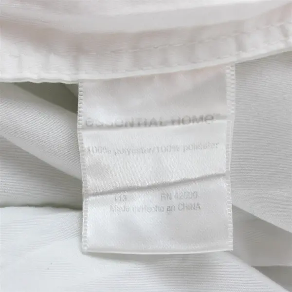 Essential Home Solid White 100% Polyester Duvet Queen/King Size 89" x 88"