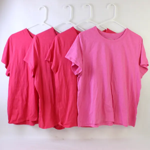 Lot of 4 Time And Tru Pink Short-Sleeved T-Shirts Women's XXXL 22