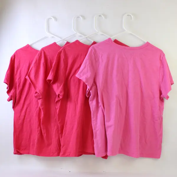 Lot of 4 Time And Tru Pink Short-Sleeved T-Shirts Women's XXXL 22