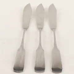 Lot of 3 WMF Flatware Pilgrim Stainless Steel Glossy Dining Butter Spreaders