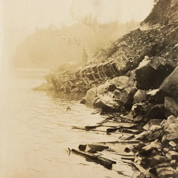 Great Northern Railway Train Wreck Washington Photo December 1923