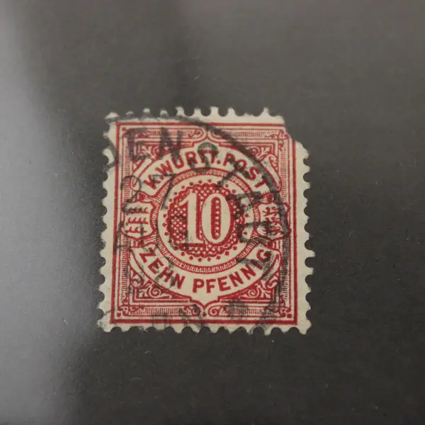 Lot Of 2 Württemberg Germany Stamps 1891 10pf Used 1919 15pf Mint Hinged