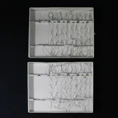 2 Boxes Of 9 Clear Glass Twisted Icicle Christmas Ornaments 6.5"