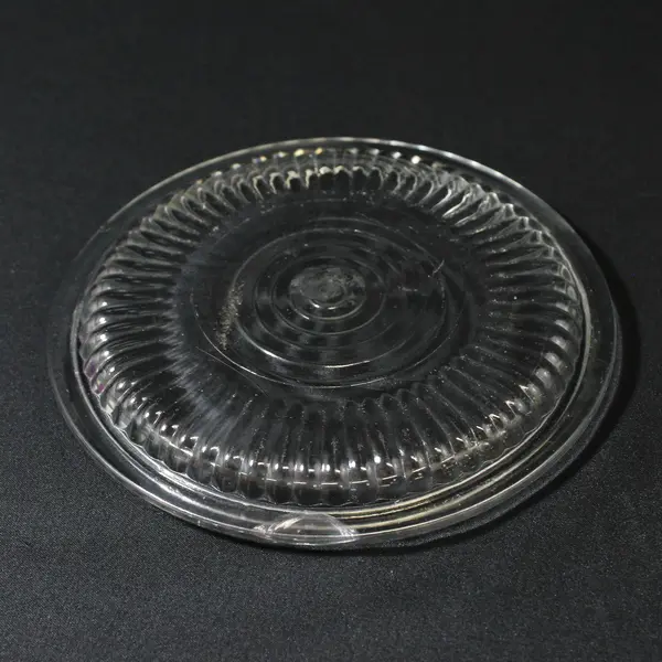 1950's Anchor Hocking Clear Round Glass Ribbed Refrigerator Bowl With  Lid