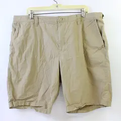 Columbia Beige Flat-Front Bermuda Shorts Men's 42W x 10L
