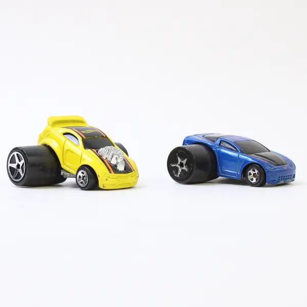 Lot of 2 Hot Wheels Fatbax Chevy Corvette and Mustang GT Diecast Toy Cars