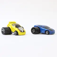 Lot of 2 Hot Wheels Fatbax Chevy Corvette and Mustang GT Diecast Toy Cars
