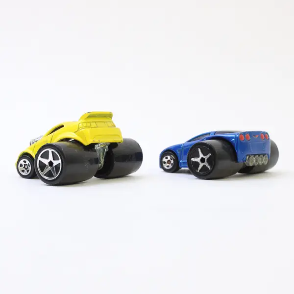 Lot of 2 Hot Wheels Fatbax Chevy Corvette and Mustang GT Diecast Toy Cars