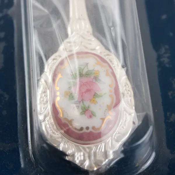 Reader's Digest 1996 Explore America Rose Handle Silver-Plated Teaspoon