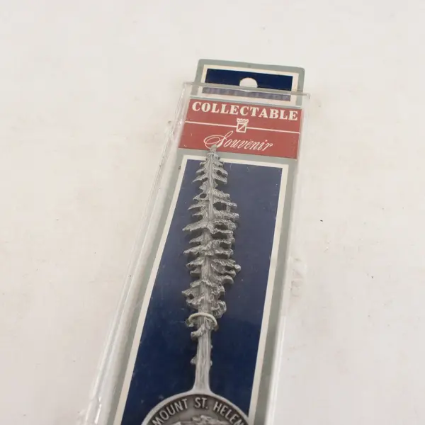 Genuine Pewter Mt. St. Helens Souvenir Spoon 6in Collectible