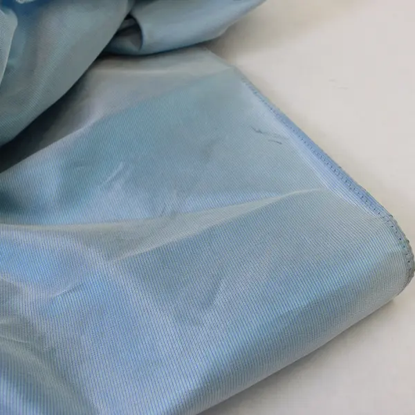 Faviana New York Women's 5/6 Metallic Baby Blue Taffeta Ball Lined Skirt - Flaws