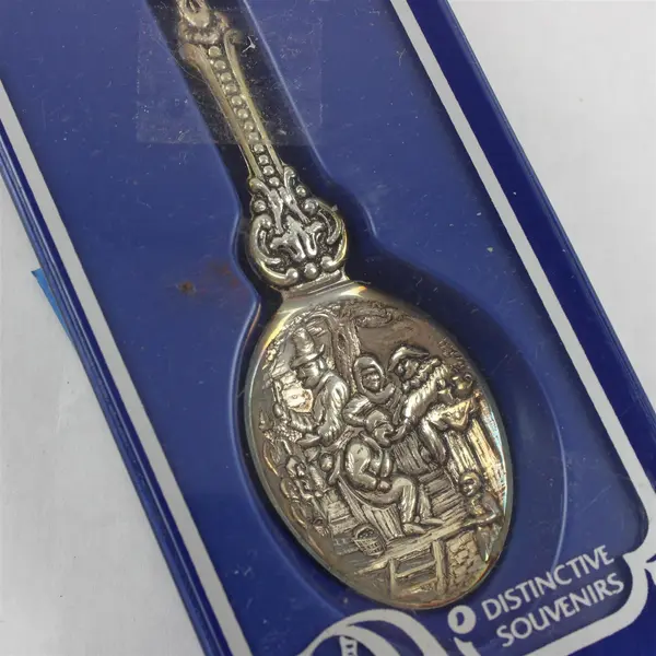 Dutch American Import Co. Silver-Plated Souvenir Spoon w/ Rotating Windmill