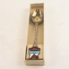 Vintage Silver-Plated Belfast Ireland Enamel Crest Souvenir Spoon 5in