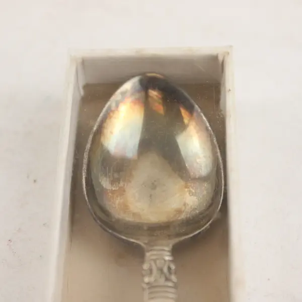 Vintage Silver-Plated Belfast Ireland Enamel Crest Souvenir Spoon 5in