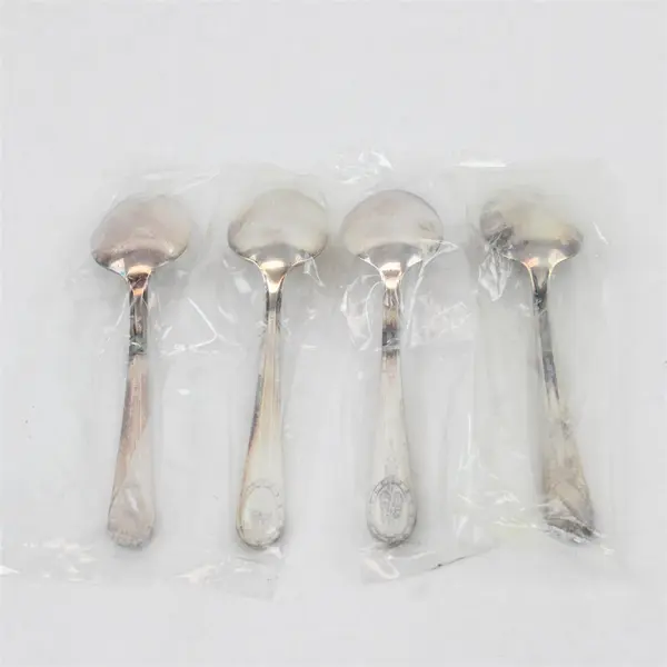 Lot of 4 Silverplated Collector Spoons Washington Adams Jefferson