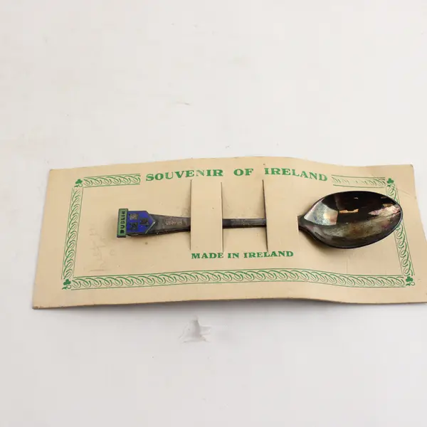 Silver-Plated Souvenir Spoon Dublin Ireland Collectible 6.5 in