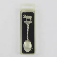 New Alaska Pewter Souvenir Spoon Figural Moose Vintage Style Collectible