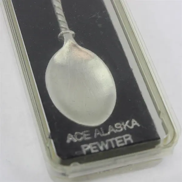 New Alaska Pewter Souvenir Spoon Figural Moose Vintage Style Collectible