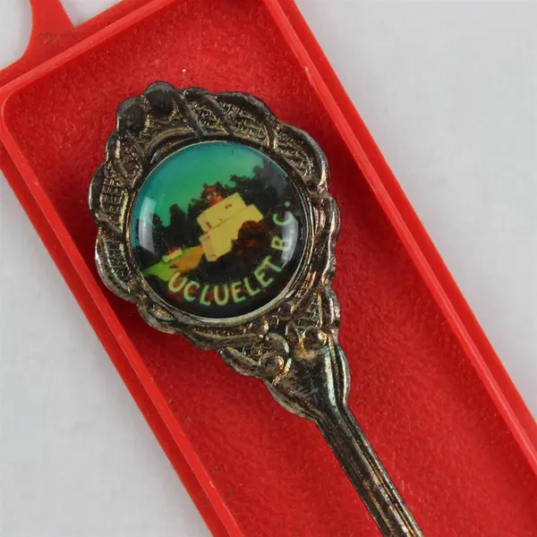 Vintage Silver Plated Souvenir Spoon Ucluelet BC Canada 5.25" w/ Box